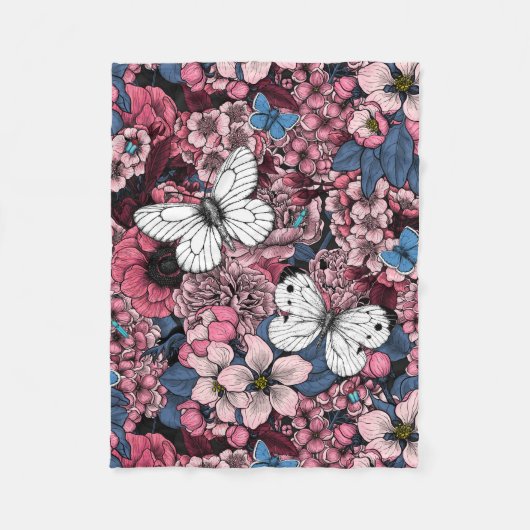 Couverture Polaire Jardin de printemps (Devant)
