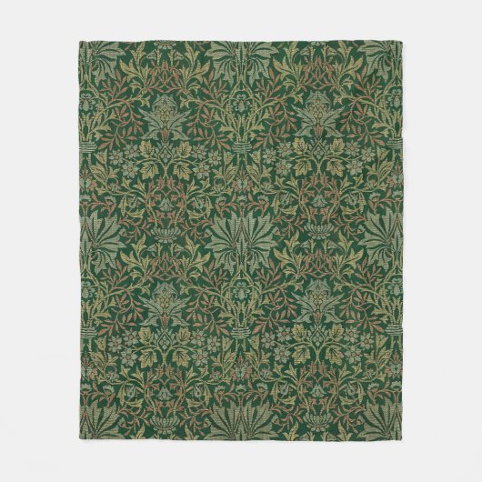Couverture Polaire Jardin de William Morris - Verts (Devant)