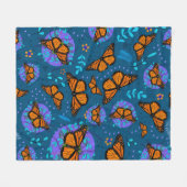 Couverture Polaire Jardin des papillons Monarque (Devant (Horizontal))