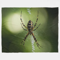 Jardin d'or photographie d'araignée Fleece Blanket