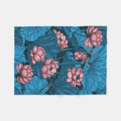 Couverture Polaire Jardin du lotus nocturne (Devant (Horizontal))