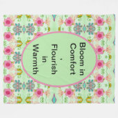 Couverture Polaire Jardin Éclectique Enchantant : Beauté Florale Dive (Devant (Horizontal))