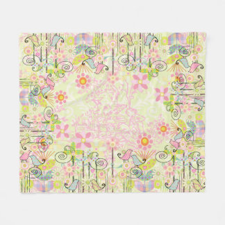 Couverture Polaire Jardin fait sur commande d'oiseau de bébé
