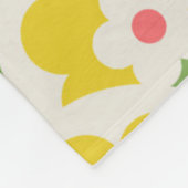 Couverture Polaire Jardin Fleur Jaune Retro Motif (Coin)