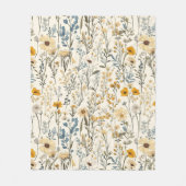 Couverture Polaire Jardin fleur sauvage Floral (Devant)