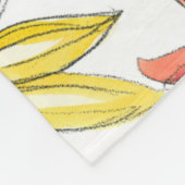 Couverture Polaire Jardin fleuri avec Arrière - plan blanc (Coin)