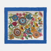Couverture Polaire Jardin Floral Bleu Jeu (Devant (Horizontal))