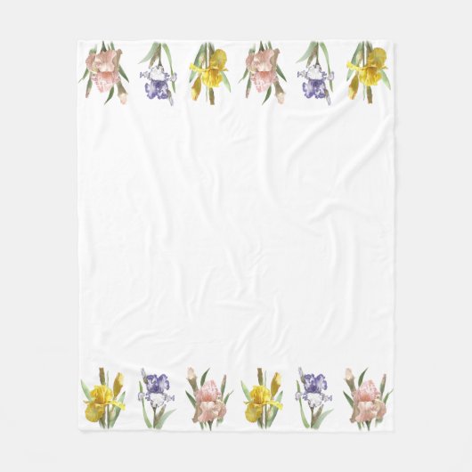 Couverture Polaire Jardin Flower Iris (Devant)