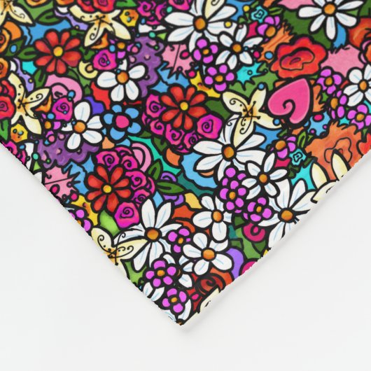 Couverture Polaire Jardin joyeux groovy (Coin)