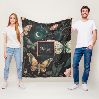 Couverture Polaire Jardin magique de minuit