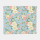 Couverture Polaire Jardin Peony motif floral (Devant (Horizontal))