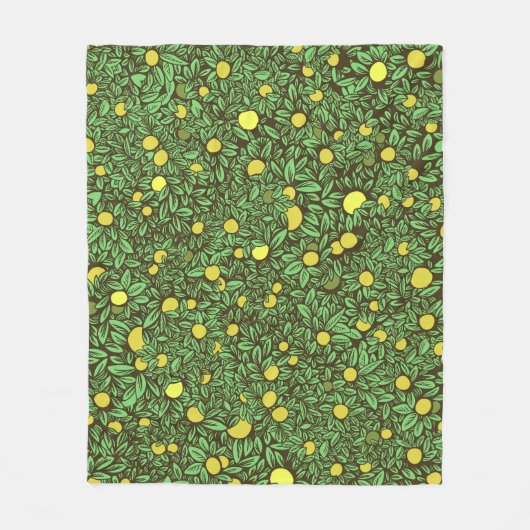 Couverture Polaire Jardin riche en fruits verts (Devant)