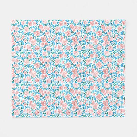 Couverture Polaire Jardin rose 2 (Devant (Horizontal))