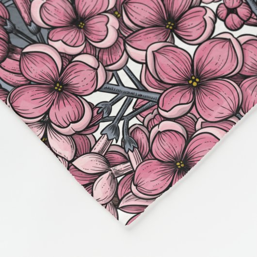 Couverture Polaire Jardin rose Lilac (Coin)