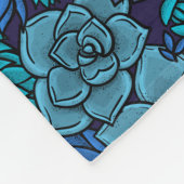 Couverture Polaire Jardin succulent en bleu (Coin)