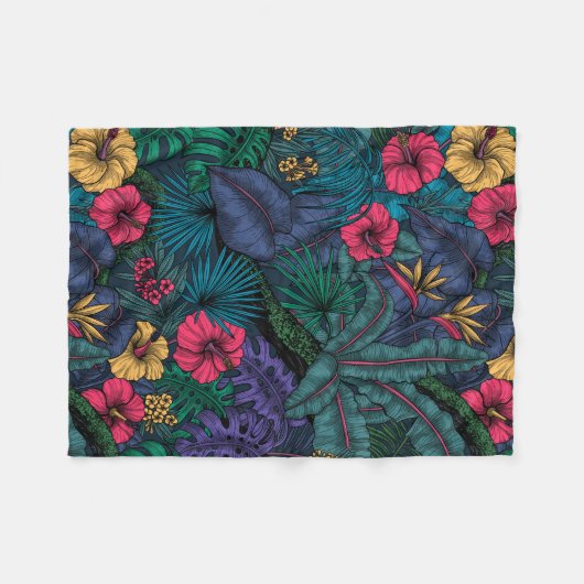 Couverture Polaire Jardin tropical (Devant (Horizontal))