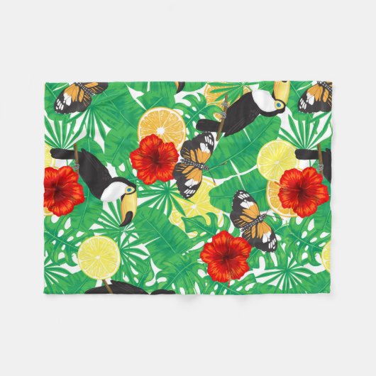 Couverture Polaire Jardin tropical (Devant (Horizontal))