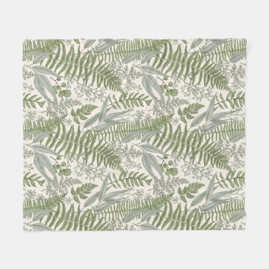 Couverture Polaire Jardin vert fleuri (Devant (Horizontal))