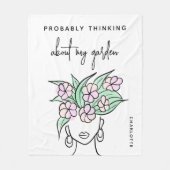 Couverture Polaire Jardin Whimsical Boho Floral Personnalisé (Devant)