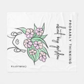 Couverture Polaire Jardin Whimsical Boho Floral Personnalisé (Devant (Horizontal))