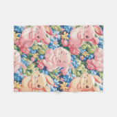 Couverture Polaire Jardin Whimsical de lapins Joueurs Design de couve (Devant (Horizontal))