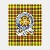 Couverture Polaire Jardine Jaune Clan Badge Tartan Plaid (Devant)