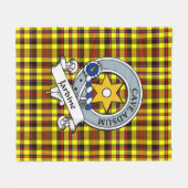 Couverture Polaire Jardine Jaune Clan Badge Tartan Plaid (Devant (Horizontal))