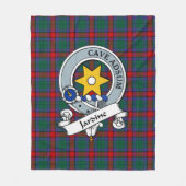 Couverture Polaire Jardine Robe Clan Badge Tartan Plaid (Devant)
