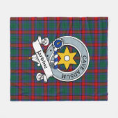 Couverture Polaire Jardine Robe Clan Badge Tartan Plaid (Devant (Horizontal))