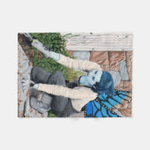 Couverture Polaire Jardinier fée foncé Imaginaire Art Fleece Blanket (Devant (Horizontal))