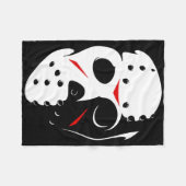 Couverture Polaire Jason Halloween Masque de Hockey Vendredi 13 (Devant (Horizontal))