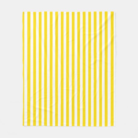 Couverture Polaire Jaune blanc rayé Élégant Modèle moderne (Devant)