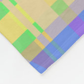 Couverture Polaire Jaune bleu violet géométrique (Coin)
