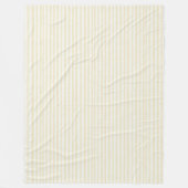 Couverture Polaire Jaune Clair Rayures Blanches (Devant)