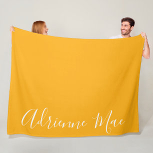 Couverture Polaire Jaune clair Simplement Personnalisé