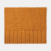 Couverture Polaire Jaune clair : texture tricotée artisanale. (Devant (Horizontal))