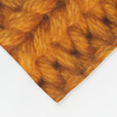 Couverture Polaire Jaune clair : texture tricotée artisanale. (Coin)