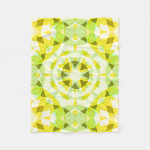 Couverture Polaire Jaune clair Vert Étoile Été Dopamine Décor Art
