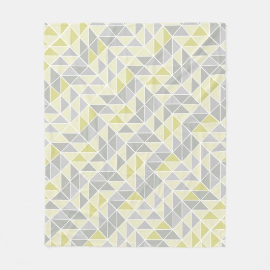 Couverture Polaire Jaune et gris moderne Abstrait triangle Motif (Devant)