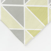Couverture Polaire Jaune et gris moderne Abstrait triangle Motif (Coin)