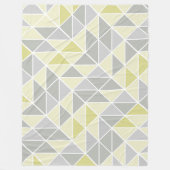 Couverture Polaire Jaune et gris moderne Abstrait triangle Motif (Devant)