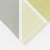 Couverture Polaire Jaune et gris moderne Abstrait triangle Motif (Coin)