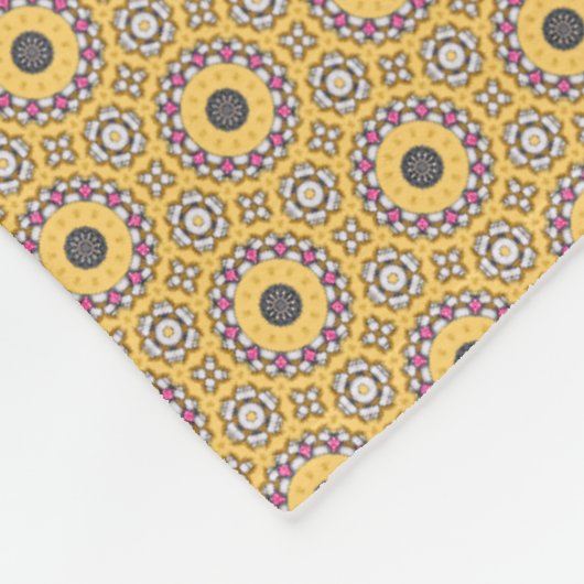 Couverture Polaire Jaune et rose (Coin)