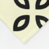 Couverture Polaire Jaune Feuille verte Pétale Motif de la nature (Coin)