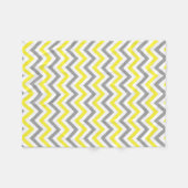 Couverture Polaire Jaune, Gris Dk What Grand Motif Chevron ZigZag (Devant (Horizontal))