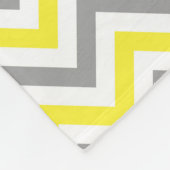 Couverture Polaire Jaune, Gris Dk What Grand Motif Chevron ZigZag (Coin)