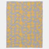 Couverture Polaire Jaune gris moderne Elégant géométrique Tribal (Devant)