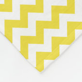 Couverture Polaire Jaune moderne et blanc Chevron Zigzag (Coin)