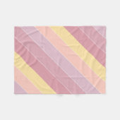 Couverture Polaire Jaune moderne violet rayures blanches Décor (Devant (Horizontal))