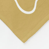 Couverture Polaire Jaune Moutarde Bordure Ondulée Monogrammée (Coin)